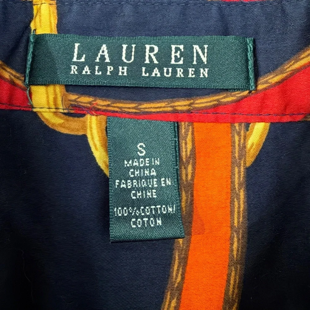 Lauren Ralph Lauren Western Equestrian Cowgirl Rodeo Chain Colorful, Size Small - Picture 7 of 10
